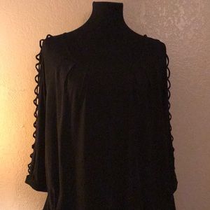 Black Blouse w/ Arm Cutouts